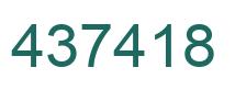 Number 437418 green image