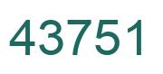 Number 43751 green image