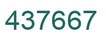 Number 437667 green image