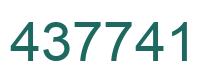 Number 437741 green image