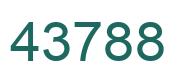 Number 43788 green image