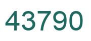Number 43790 green image