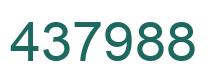 Number 437988 green image