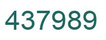 Number 437989 green image