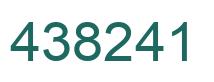 Number 438241 green image