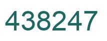 Number 438247 green image