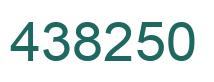 Number 438250 green image