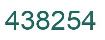 Number 438254 green image