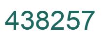 Number 438257 green image
