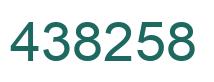 Number 438258 green image