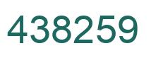 Number 438259 green image