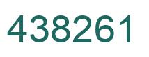 Number 438261 green image