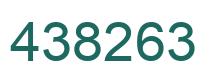 Number 438263 green image