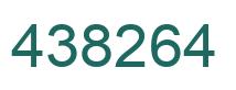 Number 438264 green image