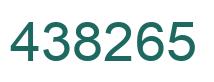 Number 438265 green image