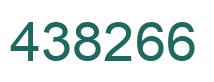 Number 438266 green image