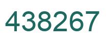 Number 438267 green image