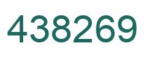 Number 438269 green image