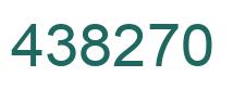 Number 438270 green image