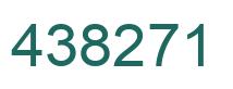 Number 438271 green image