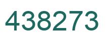 Number 438273 green image