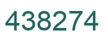 Number 438274 green image