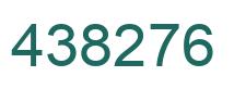 Number 438276 green image