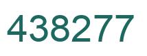 Number 438277 green image