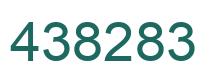 Number 438283 green image