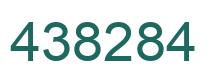Number 438284 green image