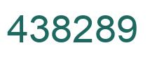 Number 438289 green image