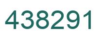 Number 438291 green image