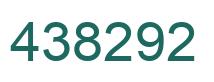 Number 438292 green image