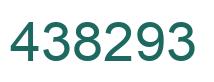 Number 438293 green image