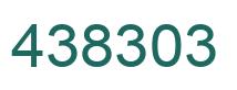 Number 438303 green image