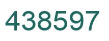 Number 438597 green image