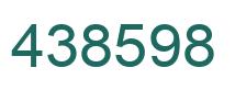 Number 438598 green image