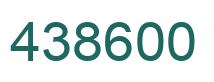 Number 438600 green image