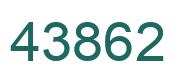 Número 43862 imagen verde