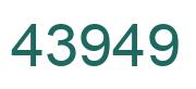 Number 43949 green image