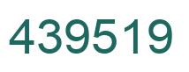 Number 439519 green image