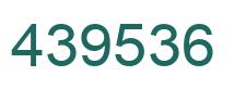 Number 439536 green image