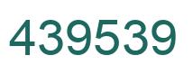 Number 439539 green image