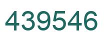 Number 439546 green image