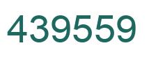 Number 439559 green image