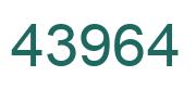 Number 43964 green image