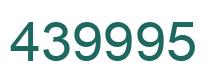 Number 439995 green image
