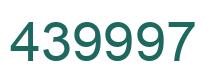 Number 439997 green image