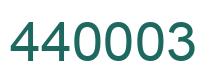 Number 440003 green image