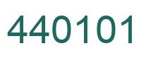 Number 440101 green image